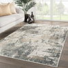 Sisario Abstract Gray & Gold Area Rug