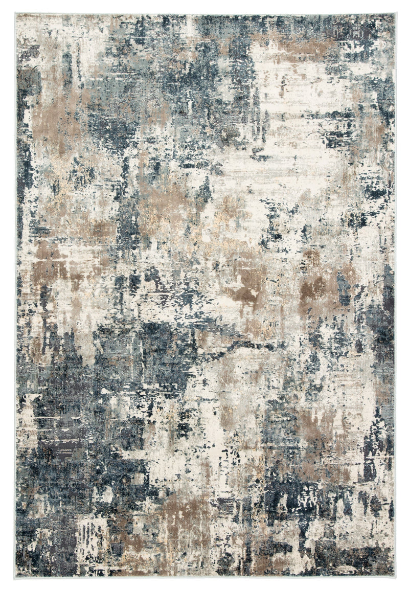 Sisario Abstract Blue & Gray Area Rug