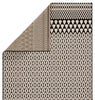 Traveller Indoor/ Outdoor Geometric Black & Ivory Area Rug