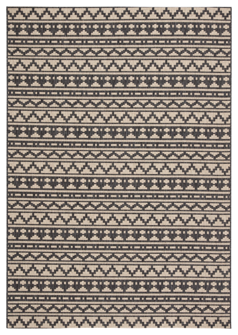 Killick Indoor/ Outdoor Tribal Gray & Beige Area Rug