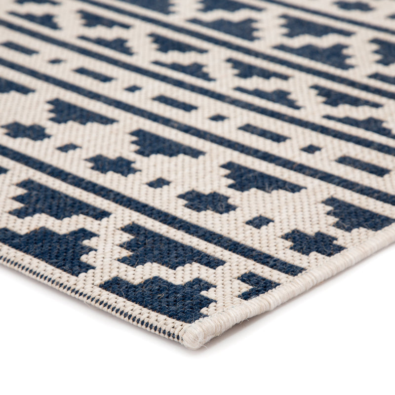 Killick Indoor/ Outdoor Tribal Blue & Ivory Area Rug