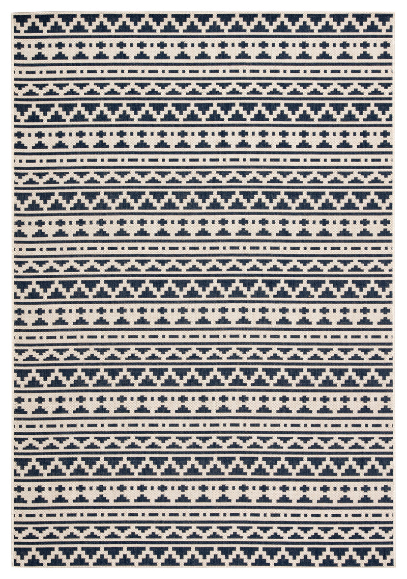 Killick Indoor/ Outdoor Tribal Blue & Ivory Area Rug