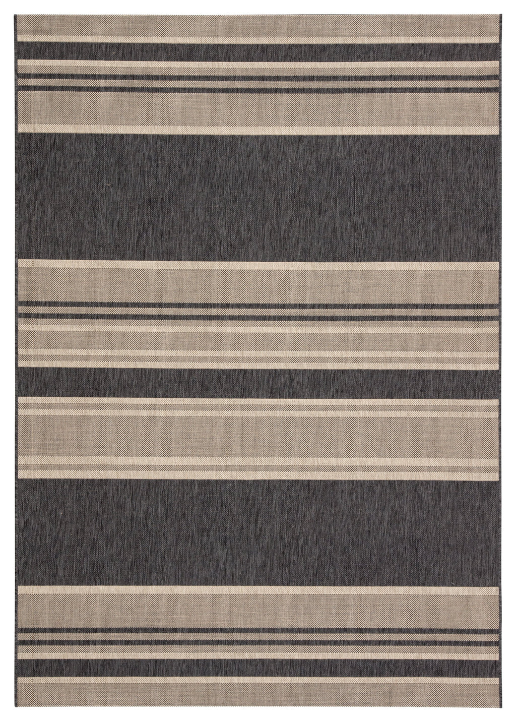 Pilot Indoor/ Outdoor Stripe Gray & Beige Area Rug