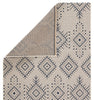 Compass Indoor/ Outdoor Tribal Ivory & Blue Area Rug