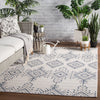 Compass Indoor/ Outdoor Tribal Ivory & Blue Area Rug