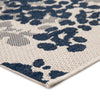 Mariner Indoor/ Outdoor Floral Blue & Gray Area Rug