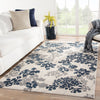 Mariner Indoor/ Outdoor Floral Blue & Gray Area Rug