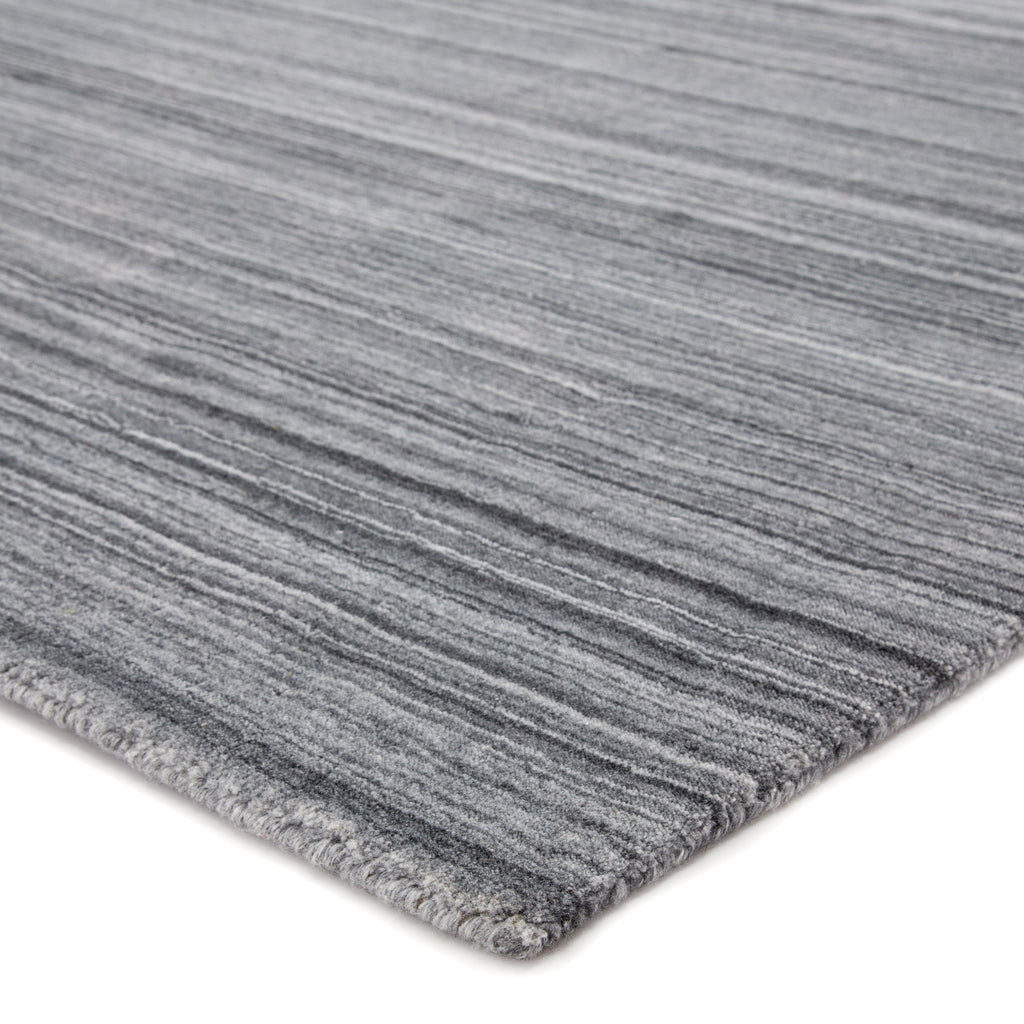 Tundra Handmade Solid Dark Gray & Silver Area Rug