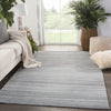 Tundra Handmade Solid Dark Gray & Silver Area Rug