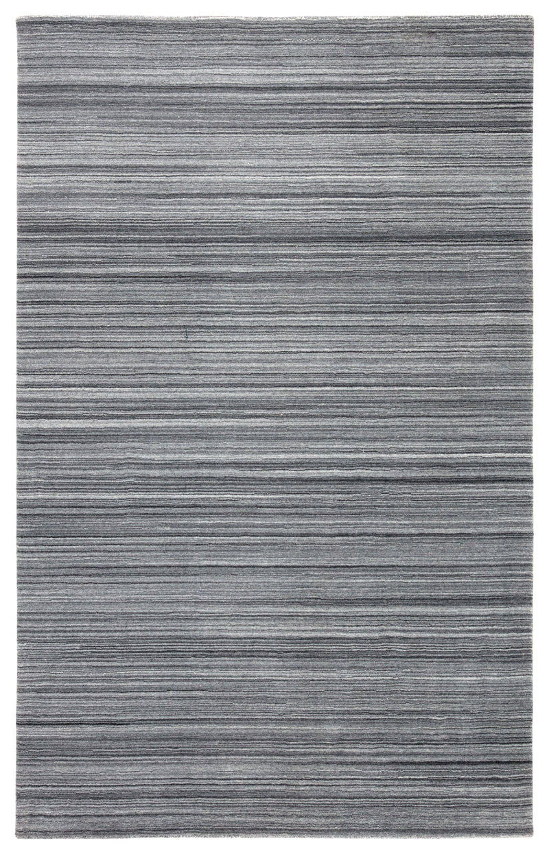 Tundra Handmade Solid Dark Gray & Silver Area Rug