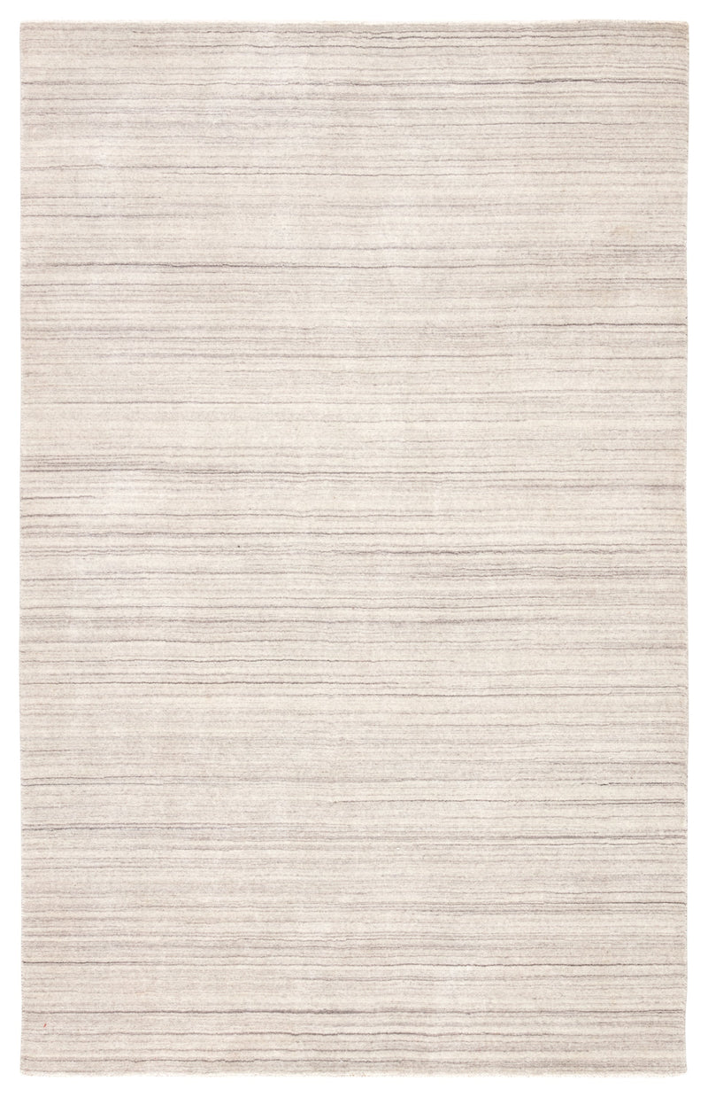 Tundra Handmade Solid White & Gray Area Rug