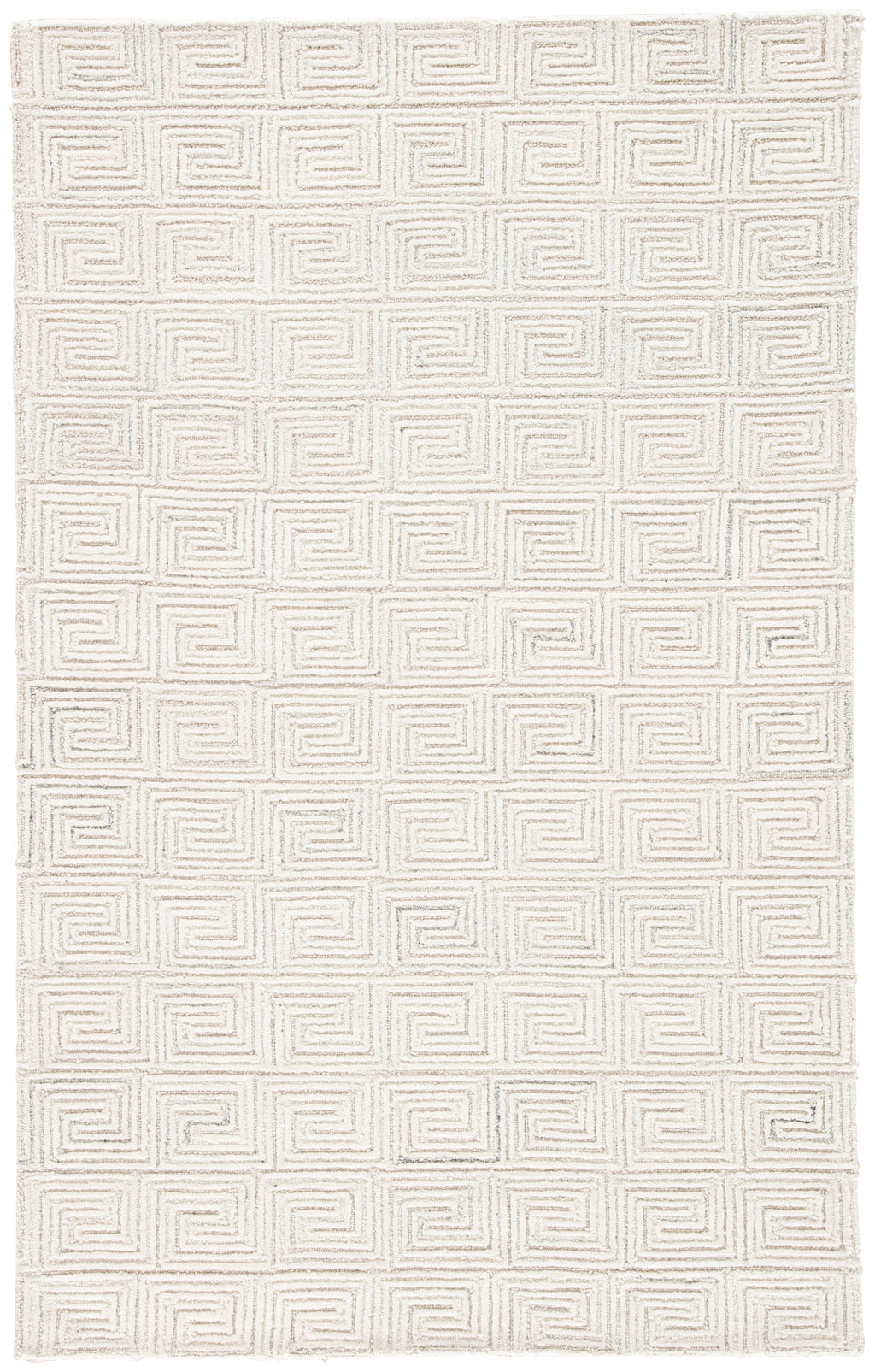 Harkness Handmade Geometric White & Gray Area Rug