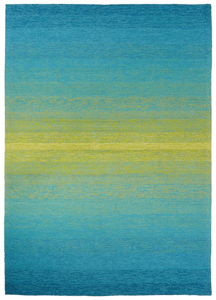 Blaze Indoor/ Outdoor Ombre Blue & Lime Green Area Rug