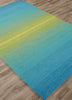 Blaze Indoor/ Outdoor Ombre Blue & Lime Green Area Rug