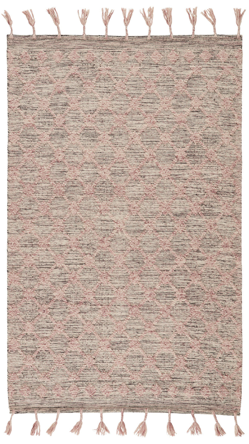 Madrona Handmade Trellis Light Pink & Cream Rug