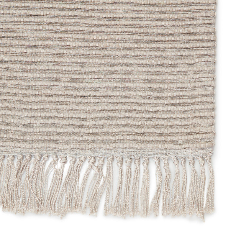 Skye Handmade Solid Rug in Light Gray & Taupe