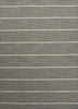 Cape Cod Handmade Stripe Gray & White Area Rug