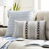 Cascada CDA-002 Hand Woven Pillow in Cream & Navy by Surya