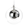 Double Glass Ball Ornament-Silver in Various Sizes