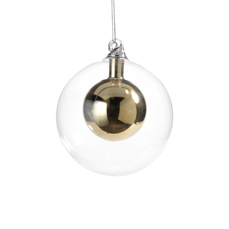 Double Glass Ball Ornament in Various Sizes