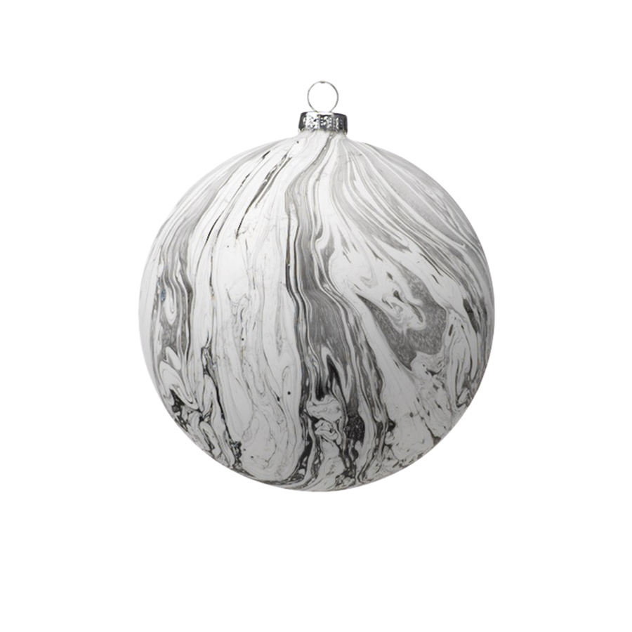 4 Piece Marble Design Hanging Ornament Set