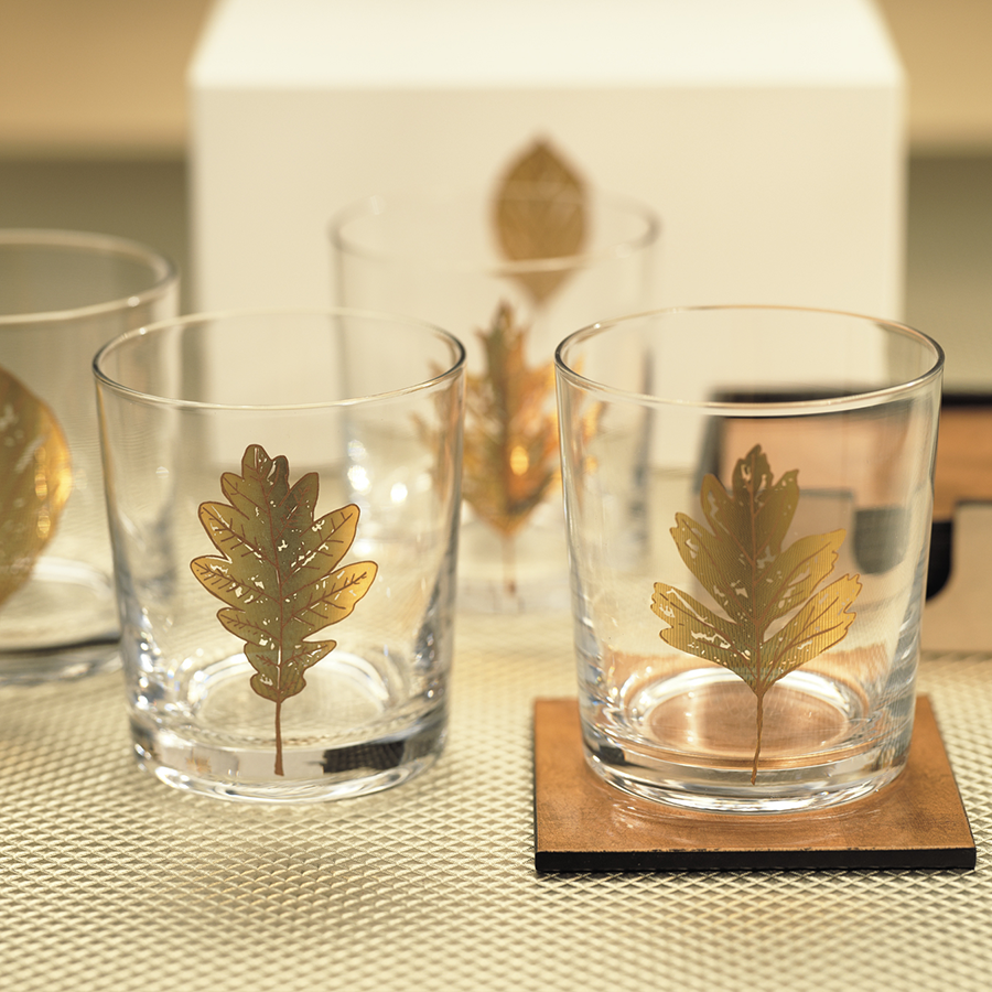 Feuilles Rock Glasses - Set of 4