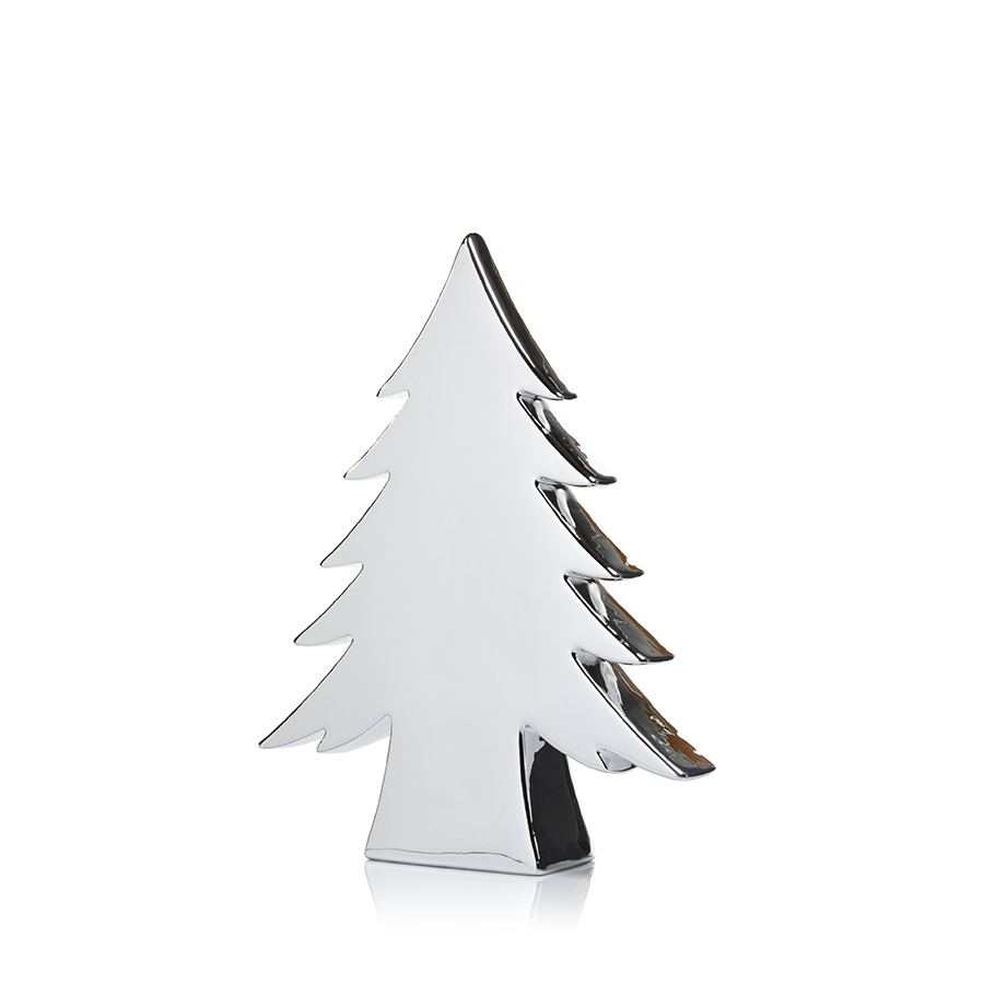 Teton Tall Silver Ceramic Tree