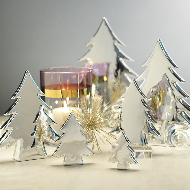 Teton Silver Ceramic Tree in Various Sizes