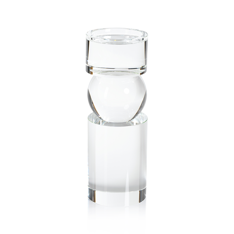 Rialto Clear Crystal Pillar Holder