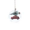 Tree on Red Car Ornament