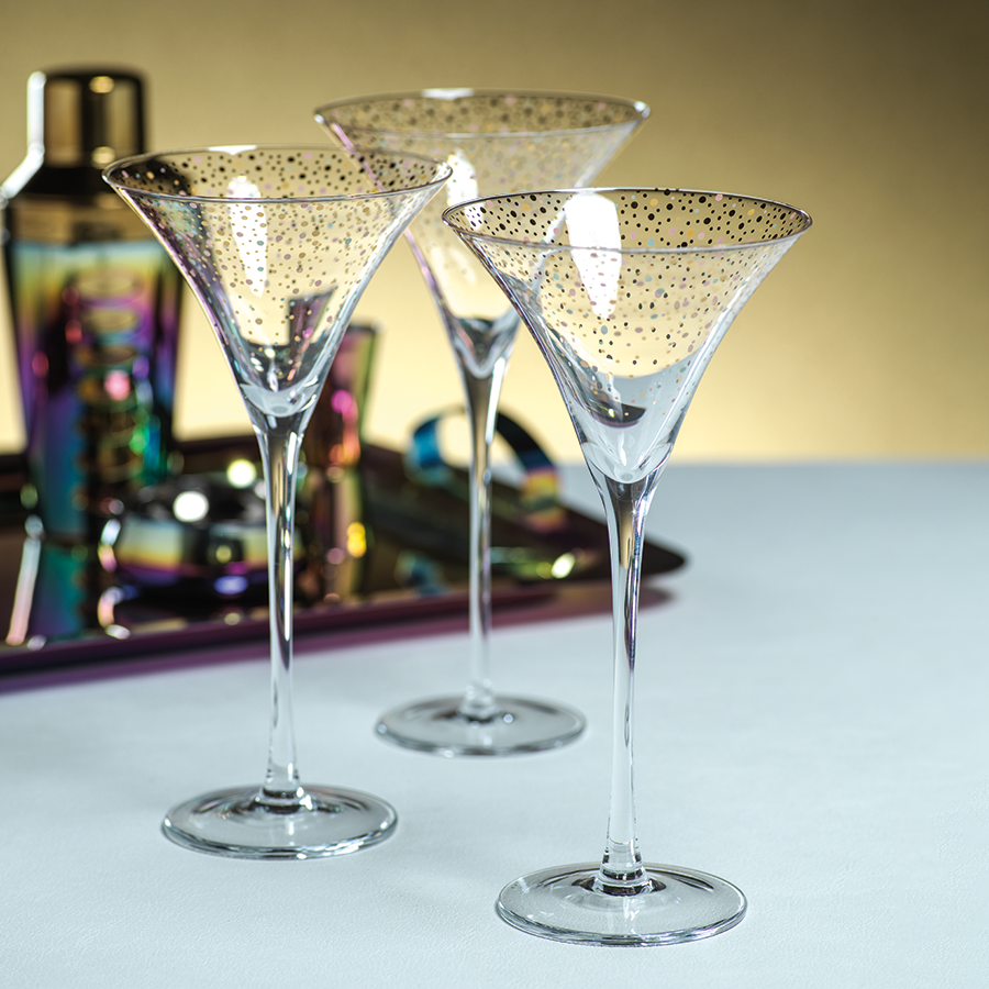 4 Piece Saturnalia Martini Glass Set