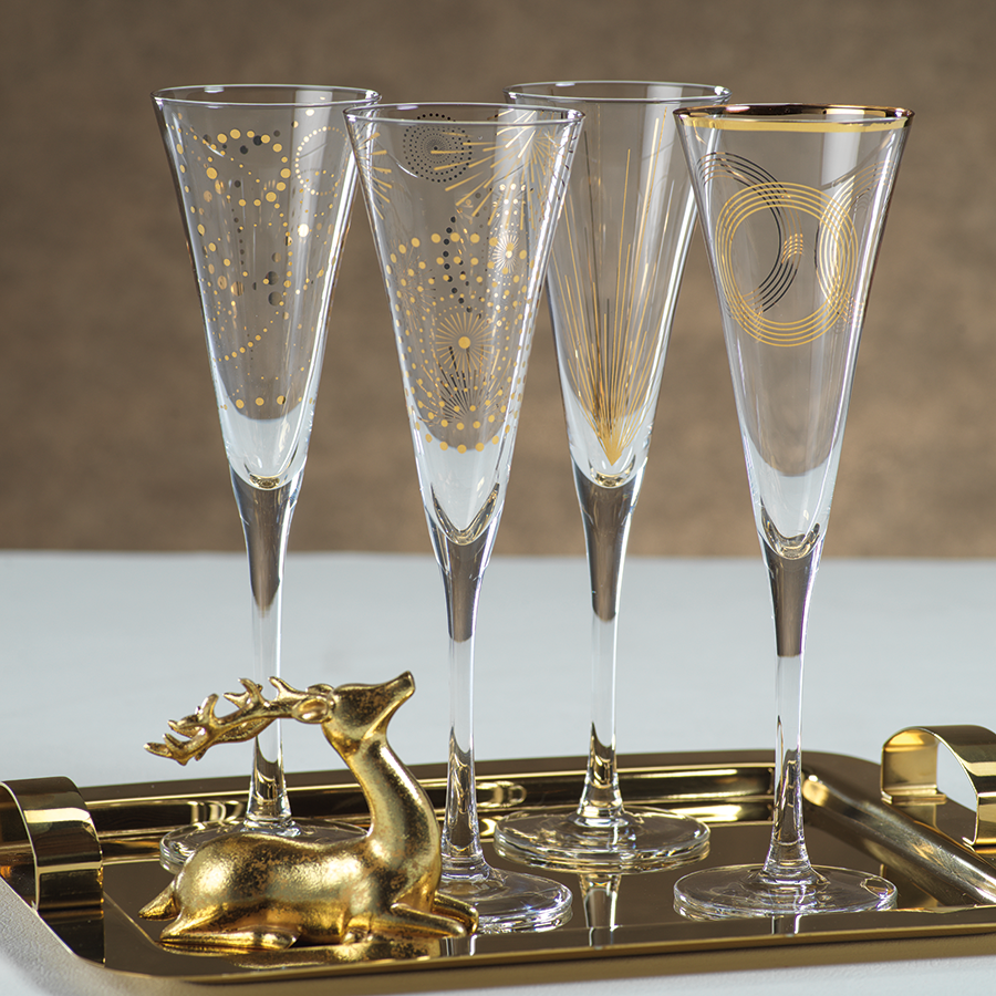 Festivity Champagne Flutes - Set of 4