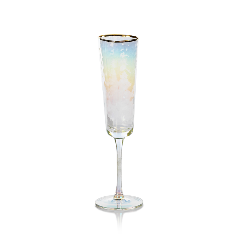 Aperitivo Triangular Drinkware - Luster with Gold Rim