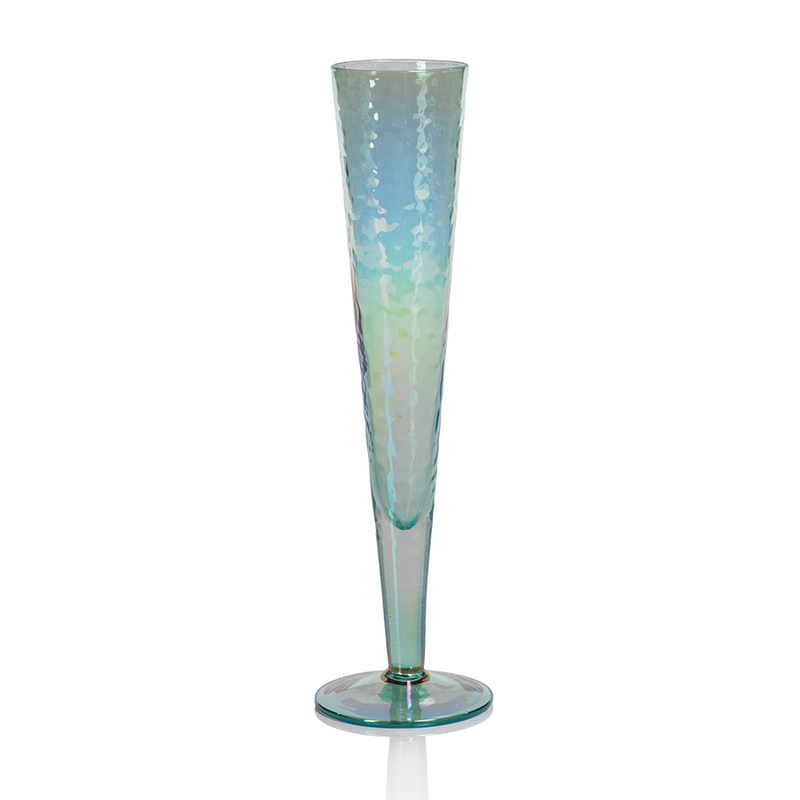 Aperitivo Slim Champagne Flute, Luster Blue