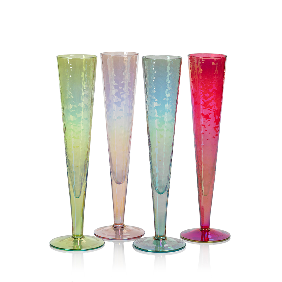 Aperitivo Slim Champagne Flute, Luster Blue