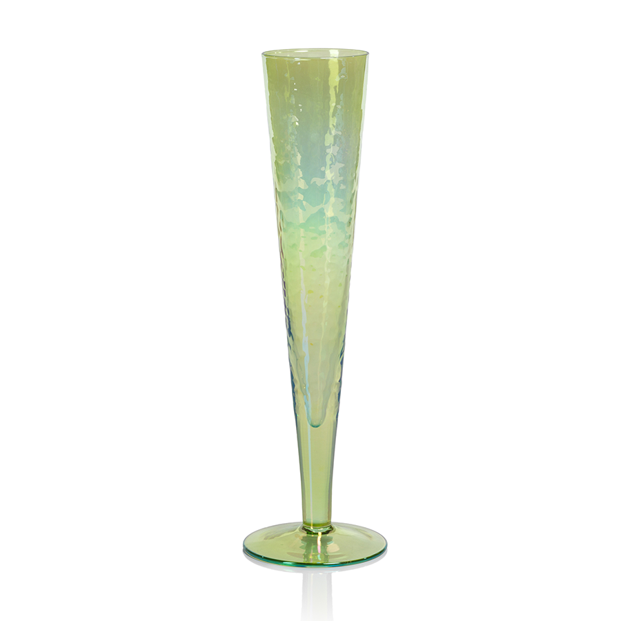 Aperitivo Slim Champagne Flute, Luster Green