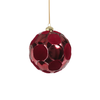 Circular Pattern Burgundy Glass Ball Ornament-3"