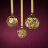 Dimpled Laurel Multi-colored Glass Ball Ornaments - Set of 6