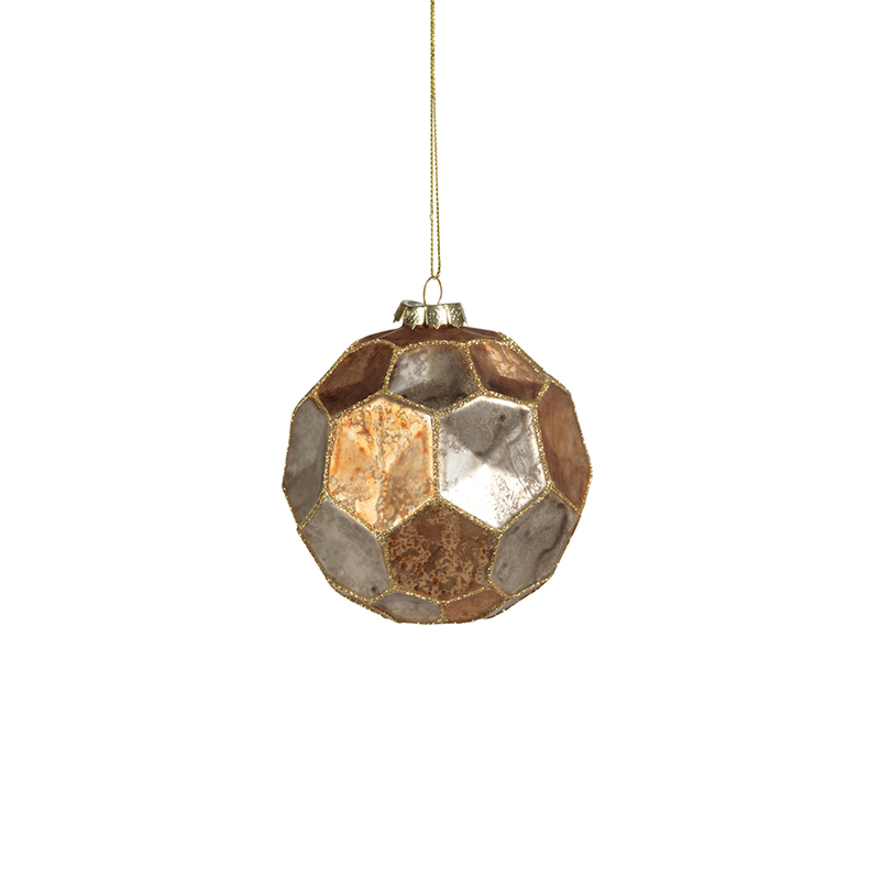 Dimpled Laurel Multi-colored Glass Ball Ornaments - Set of 6