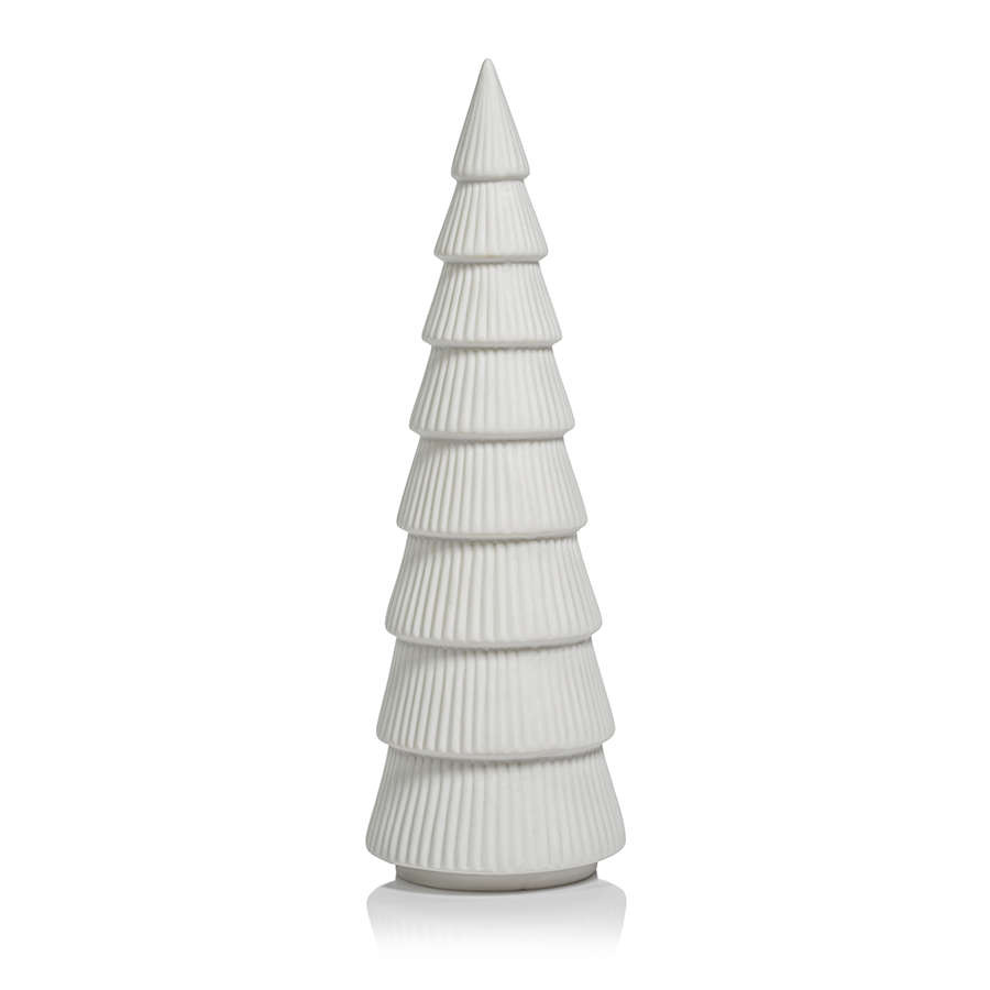 Ceramic Holiday Tree in Matte White