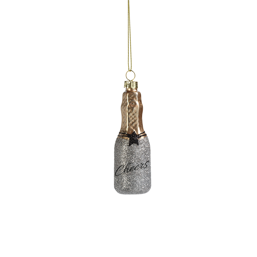 Celebration Bottle Ornament-Silver