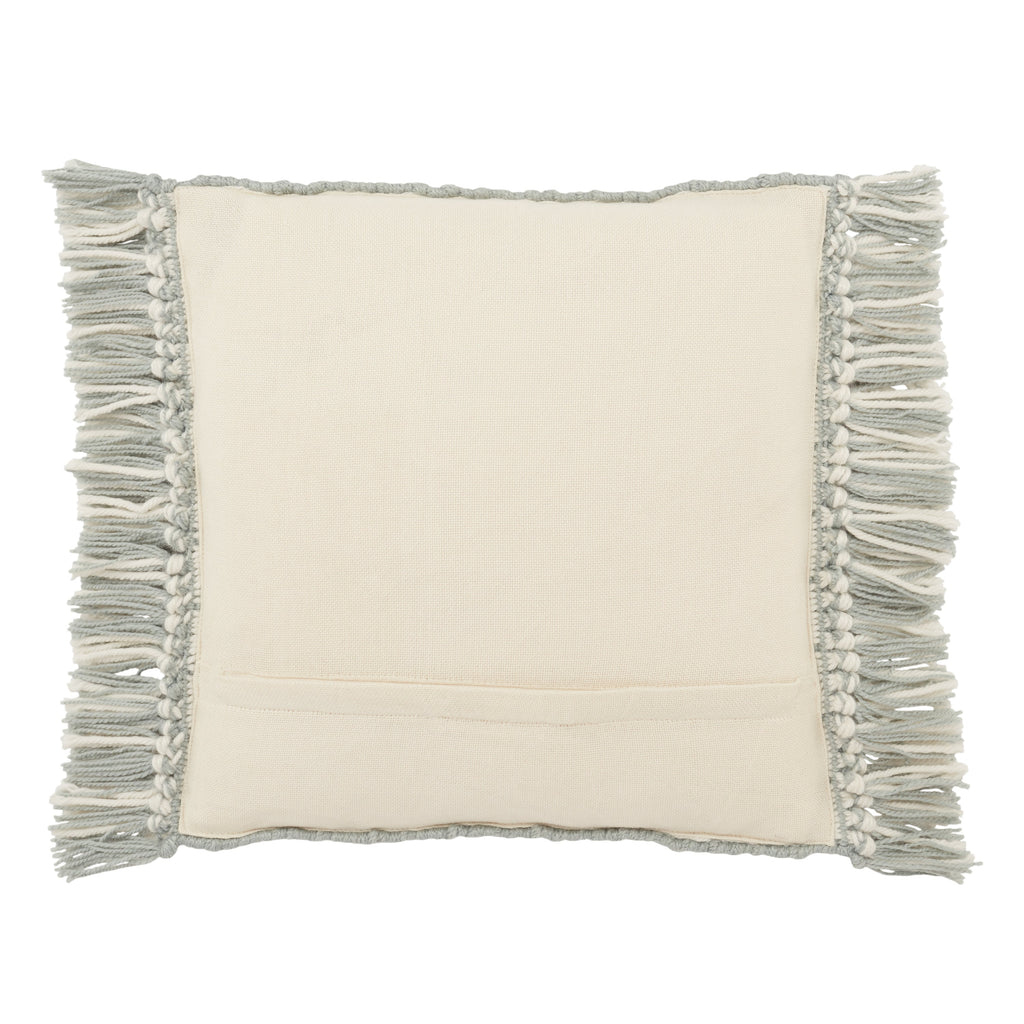 Chesa Perdita Indoor/Outdoor Light Blue & Ivory Pillow 2