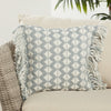 Chesa Perdita Indoor/Outdoor Light Blue & Ivory Pillow 4