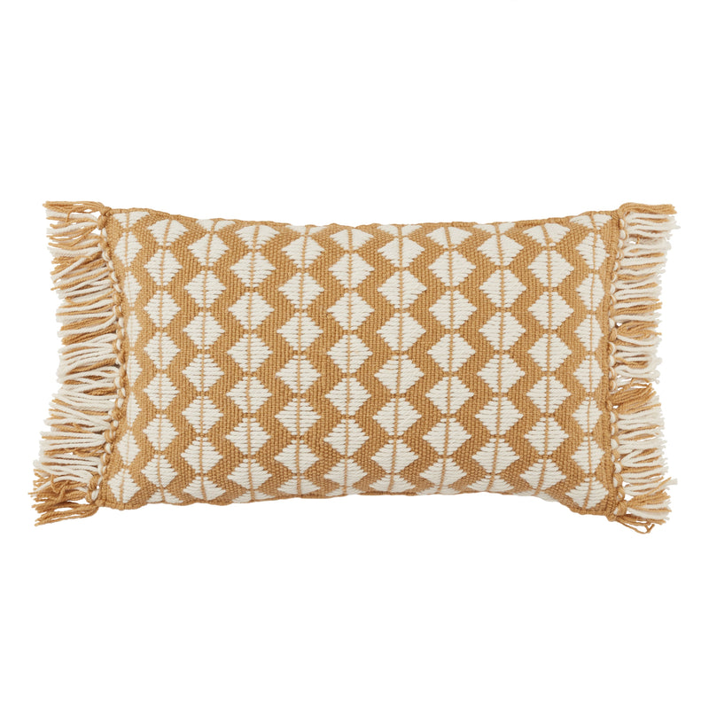 Chesa Perdita Indoor/Outdoor Gold & Ivory Pillow 1