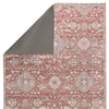 Aden Indoor/Outdoor Oriental Red & Gray Rug