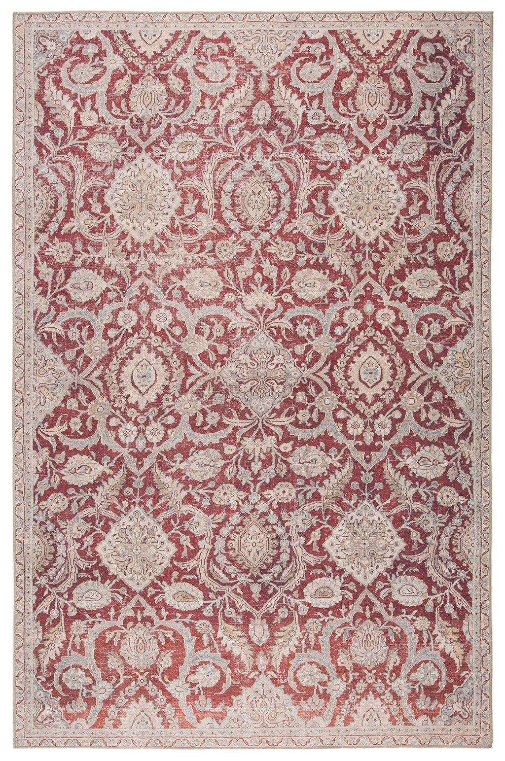 Sire Indoor/Outdoor Oriental Red & Gray Rug