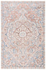 Annette Indoor/ Outdoor Medallion Blue/ Light Pink Rug