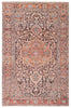 Chariot Indoor/Outdoor Medallion Orange & Dark Gray Rug