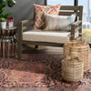 Chariot Indoor/Outdoor Medallion Orange & Dark Gray Rug