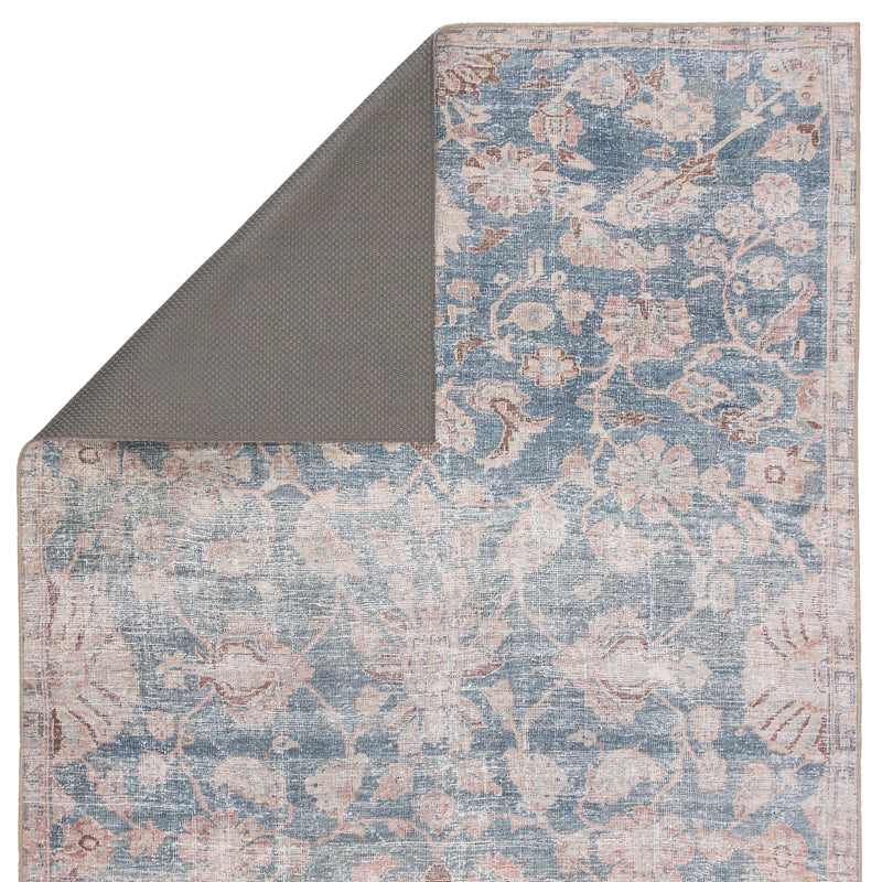 Bardia Indoor/Outdoor Oriental Blue & Light Pink Rug